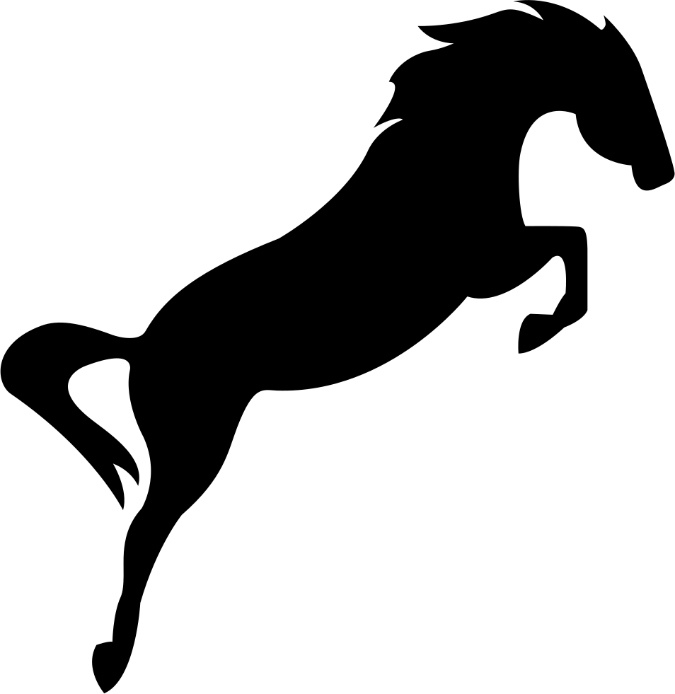 Horse Black Silhouette In Elegant Jump Comments - Horse Jumping Silhouette (954x981)