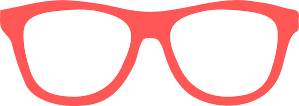 Sunglasses Clipart Template - Red Nerd Glasses Clipart (600x213)