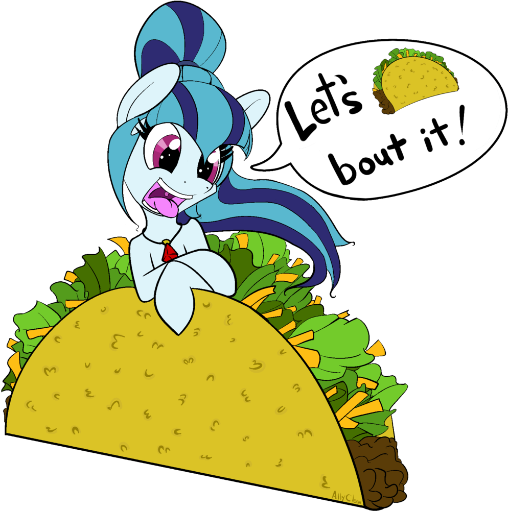 Allyclaw, Cute, Food, Pony, Pun, Safe, Solo, Sonataco, - Sonata Dusk Taco Tuesday (1018x1024)
