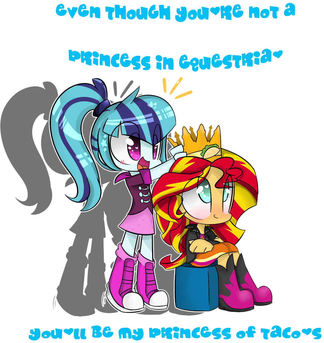 Thegreatcat14 48 11 You're My Taco Queen ~ By Jankrys00 - Mlp Sonata Dusk Taco Tuesday (1500x1500)