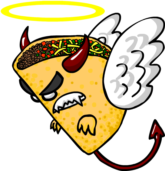 The Devilish Angel Taco By Shyguyxxl - Taco With Angel Wings (545x566)
