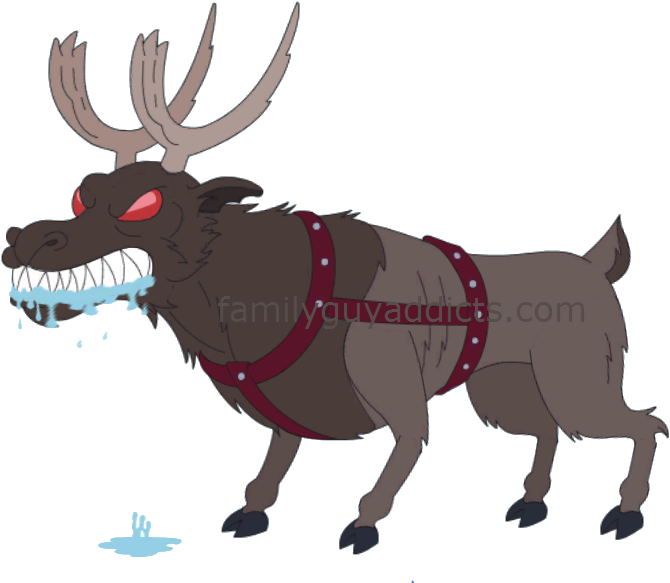 Reindeer Clipart Mean - Evil Reindeer (696x600)