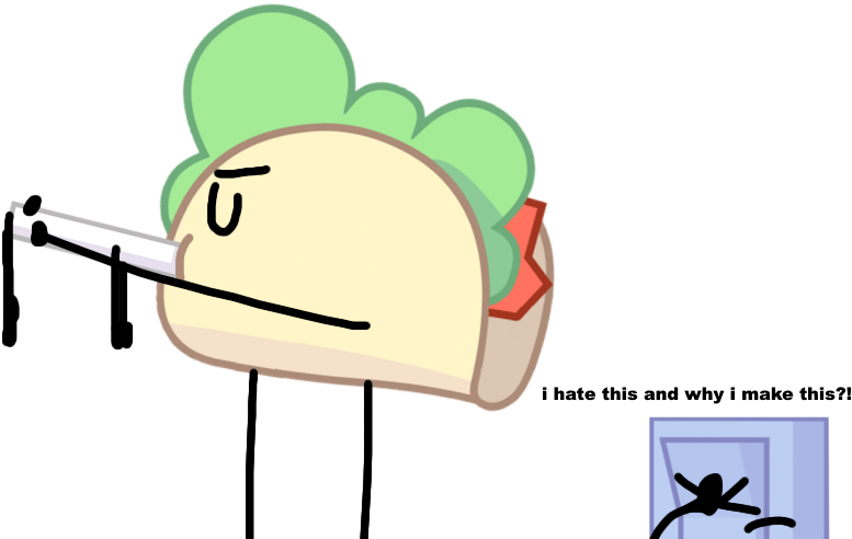 Taco Eat Lollipop By Eskietheflipper - Bfdi Bubble Eats (800x600)