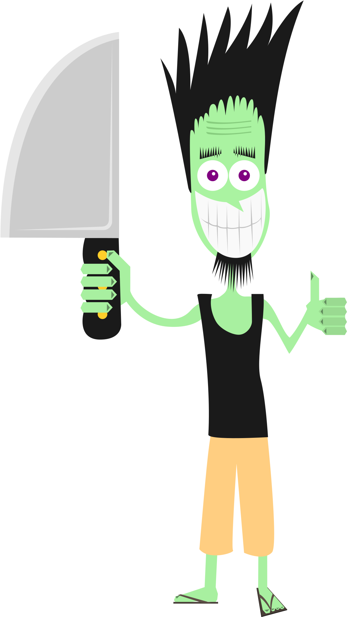 Clipart Man With Knife - Clipart Knifeman (1697x2400)