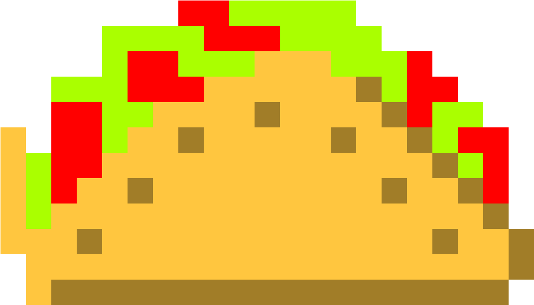 Taco - Pixel Art Taco Png (1250x750)