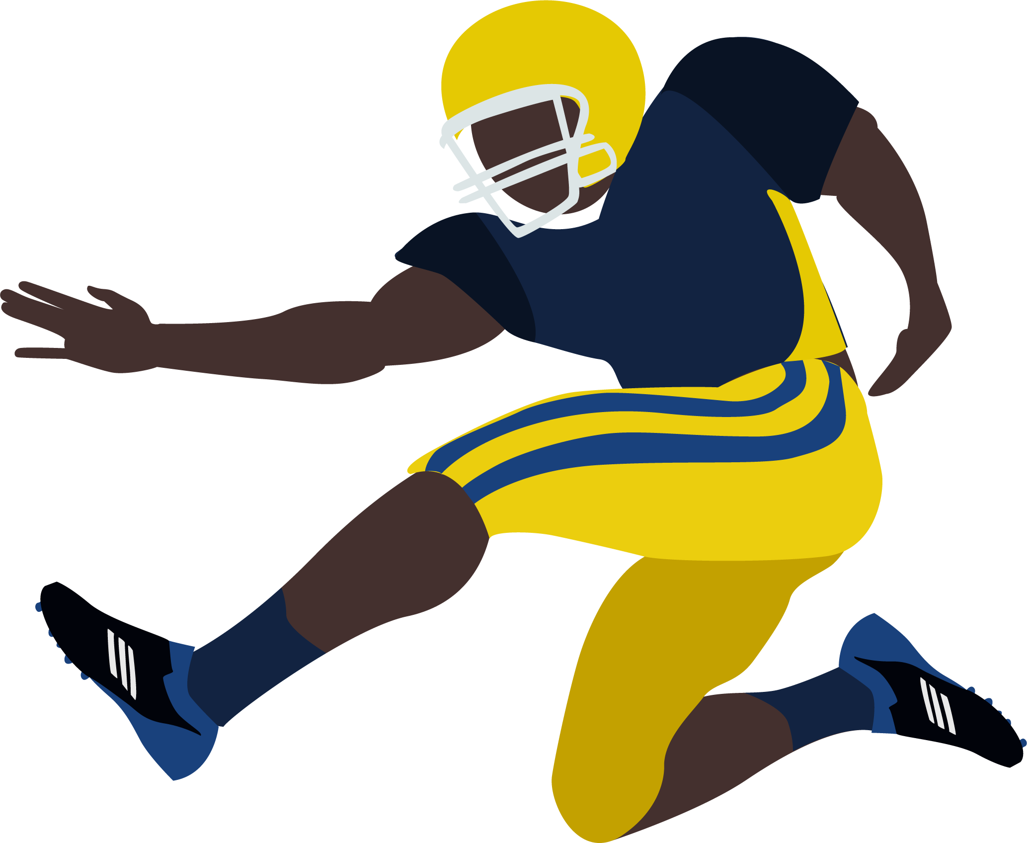 West Virginia Mountaineers - Kick American Football (2067x1696)