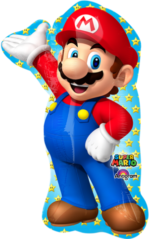 Mario Bros Minish Globo Metálico - 33 Inch Mario Brothers Shape Mylar / Foil Balloon (480x480)