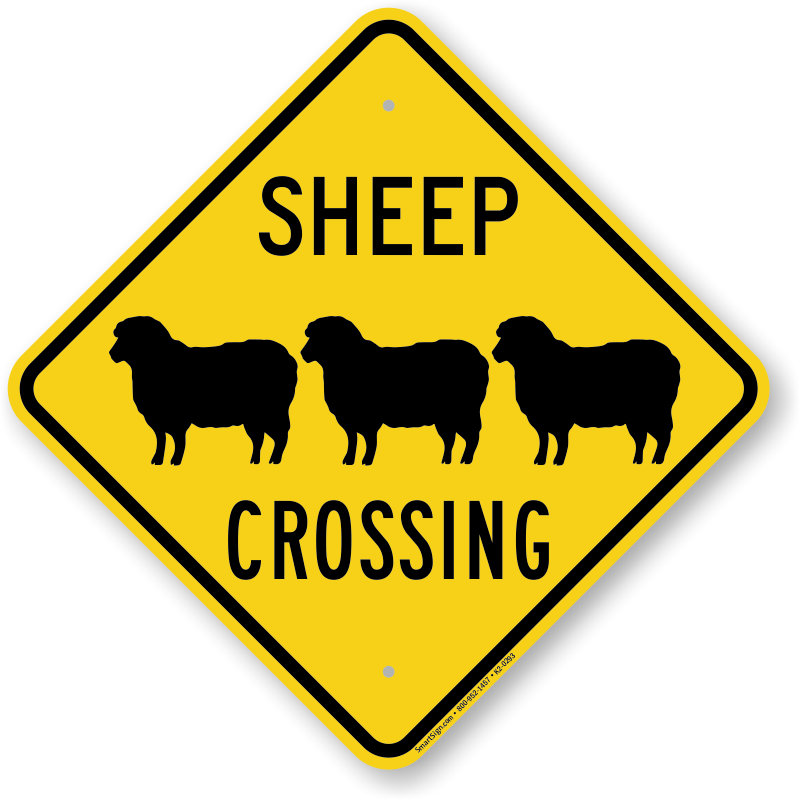 Sheep's Crossing Sign - Protected By Ar 15 (800x800)
