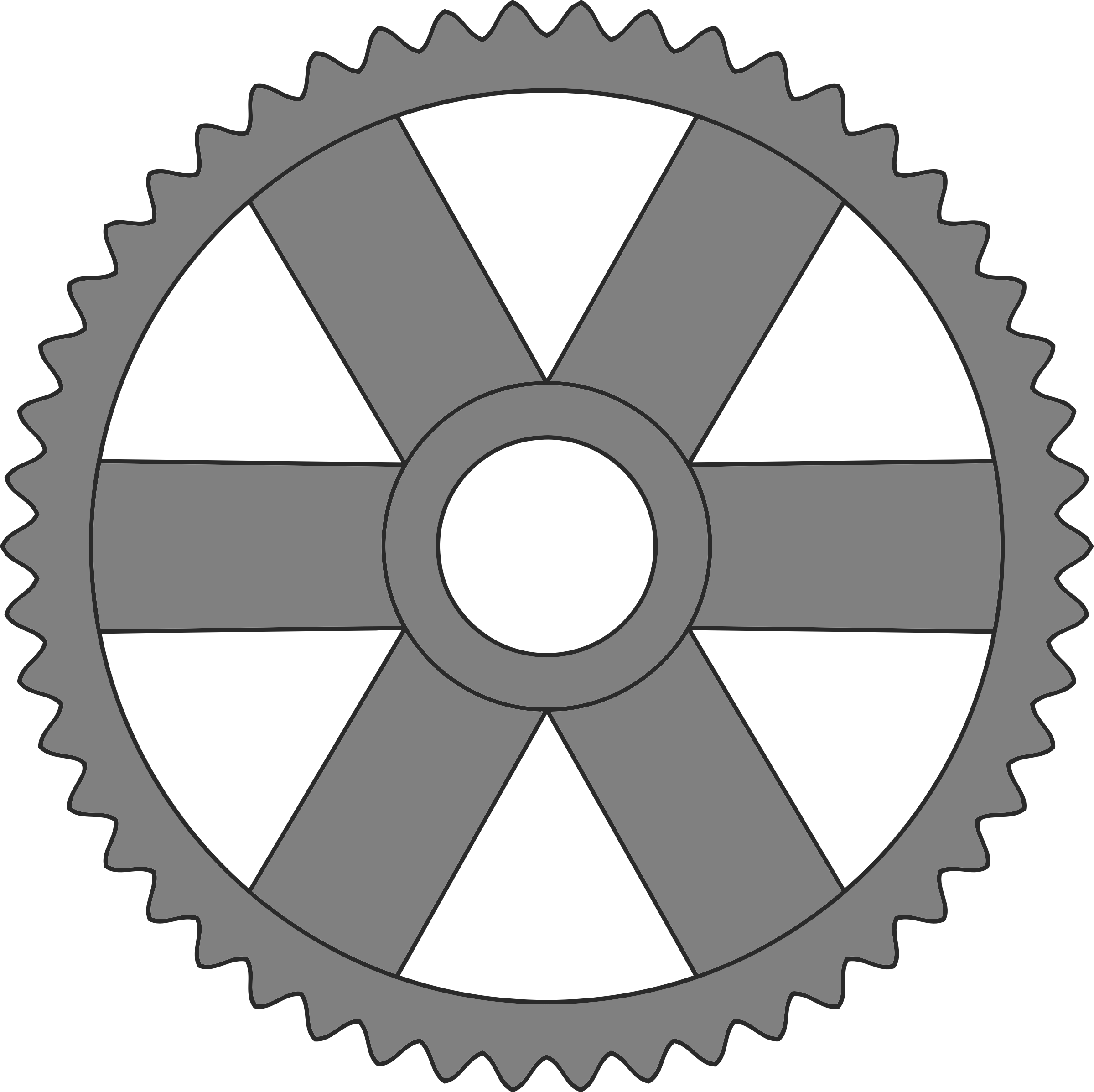 50-tooth Gear With Rectangular Spokes - Gold Seal (2399x2394)