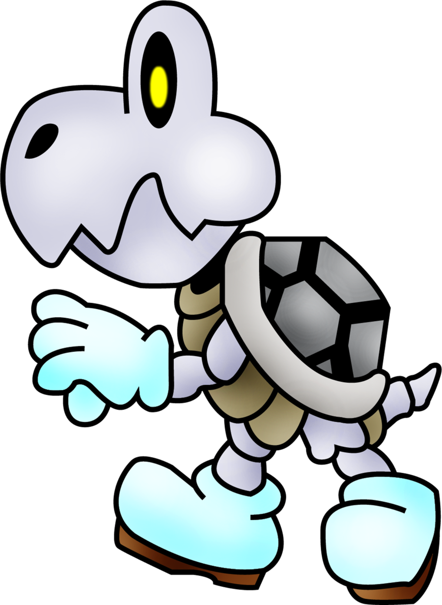 Bowser Luigi Clip Art - Super Mario Dry Bones Drawing (900x1231)
