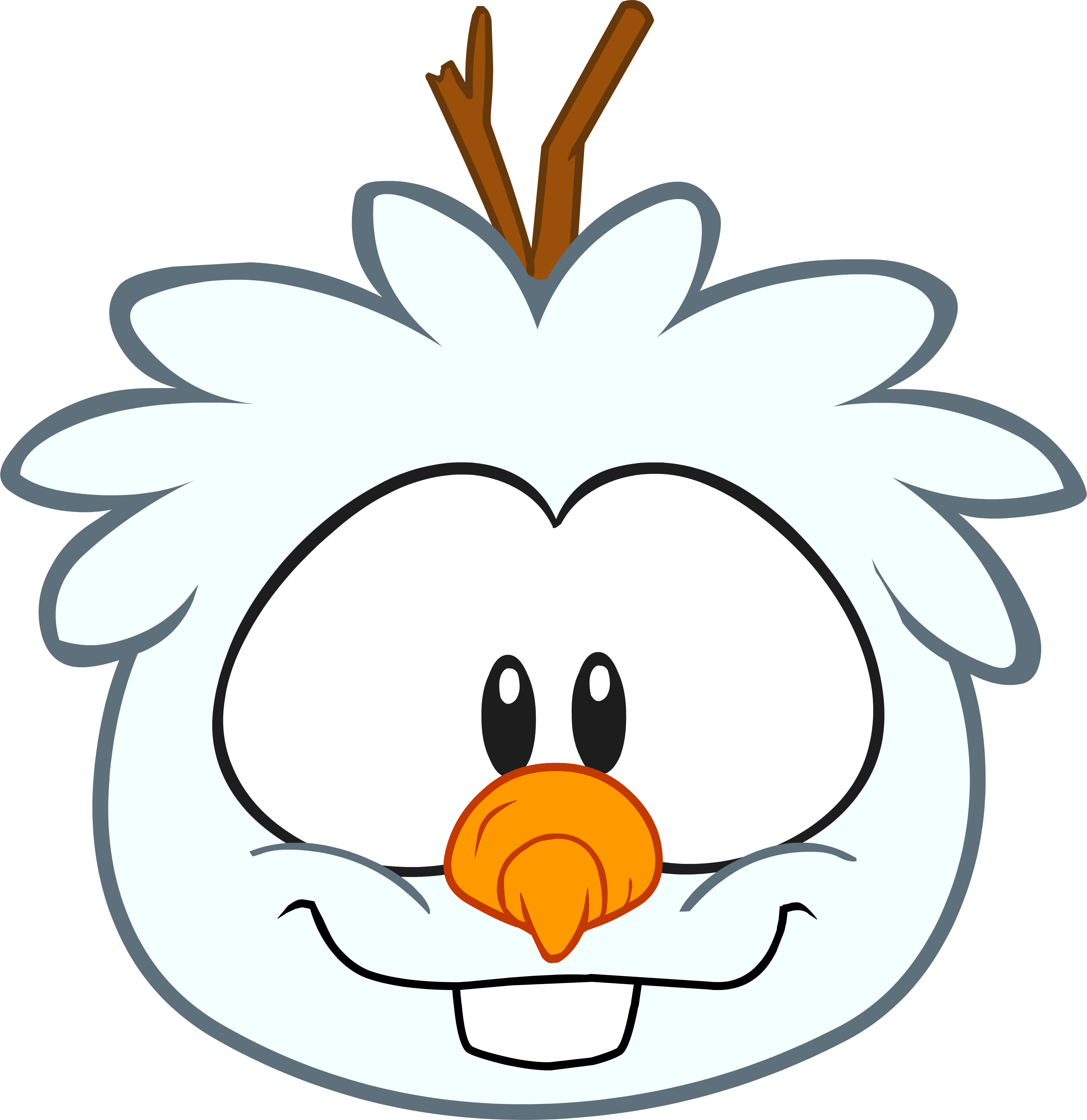 Snowman Puffle - Club Penguin Brown Puffle (3447x3550)