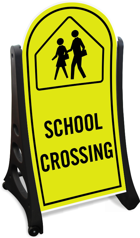 School Crossing Sidewalk Sign Kit - School Crossing Sign (800x800)