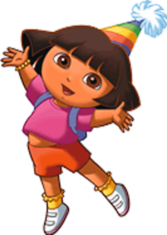 Birthday Clipart Dora - Dora The Explorer: Dora's Big Party Pack (590x803)