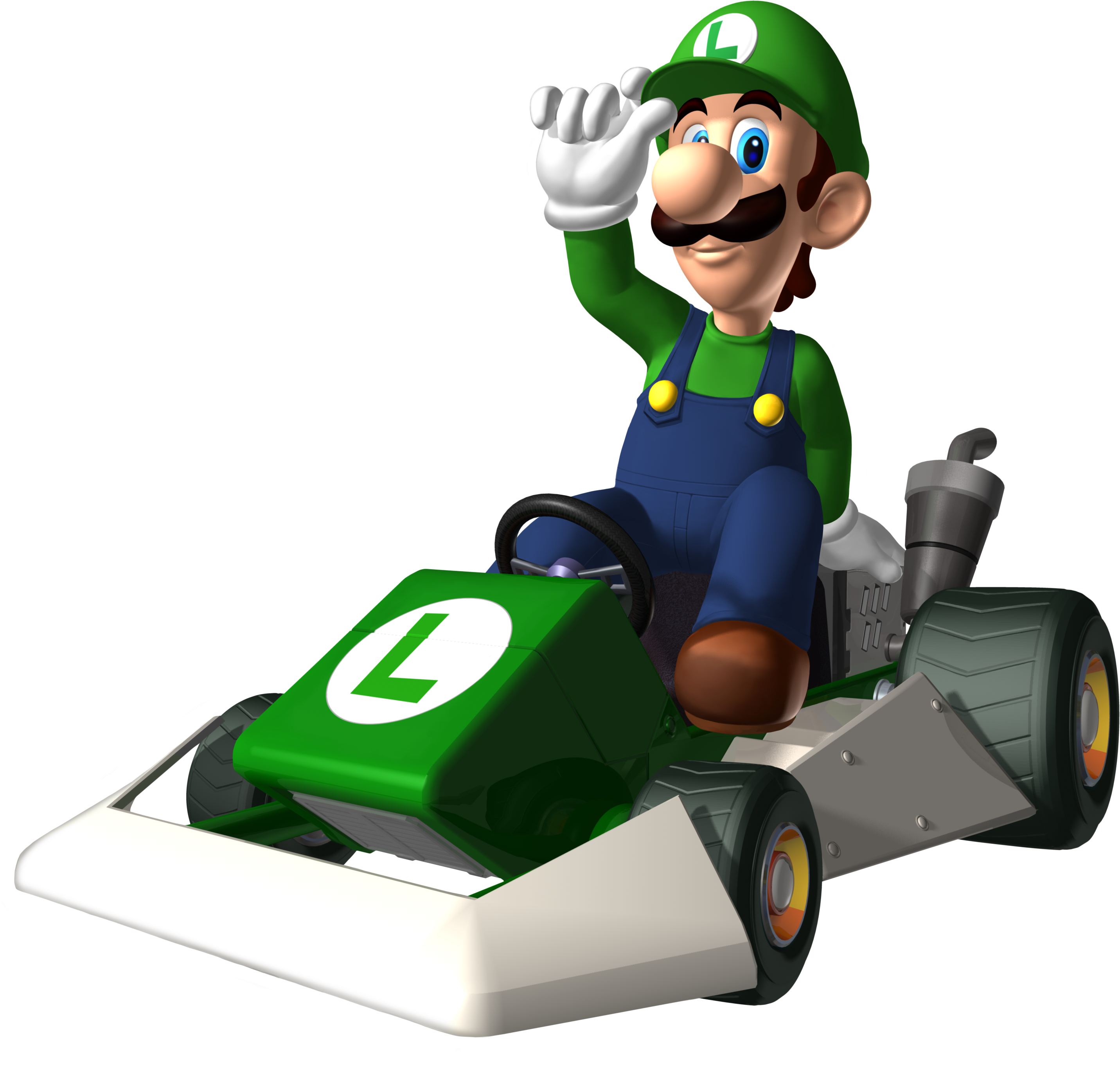 Don't Forget To Link To This Page For Attribution - Mario Kart Ds Luigi (2863x2725)