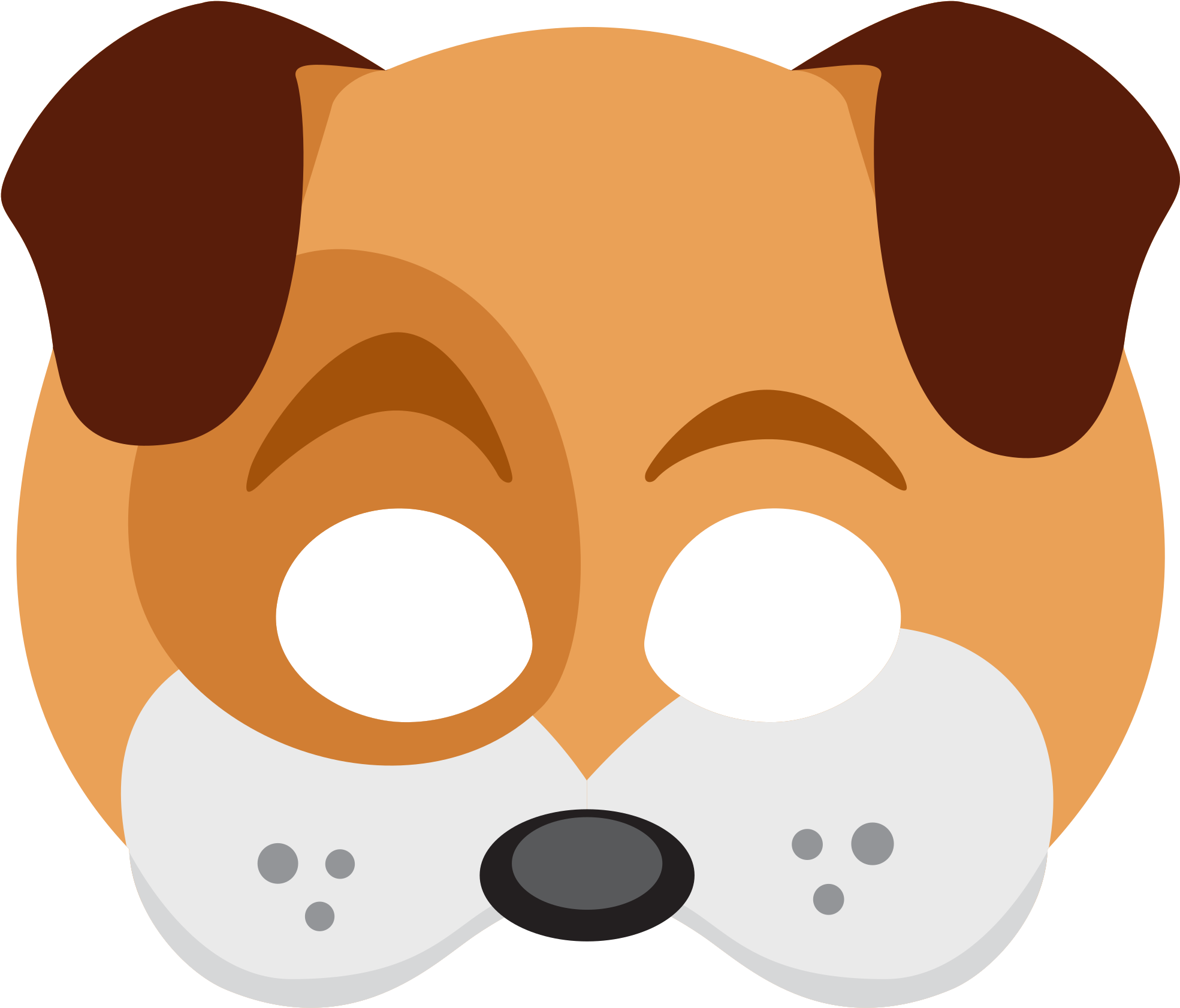 Clip Art Dog Mask (2048x2048)