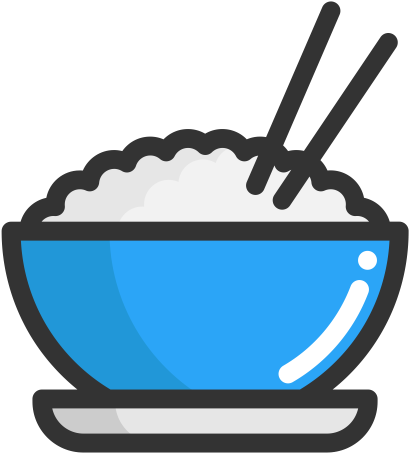 Rice, Steamed Rice, Fruits Icon - Cartoon Bowl Of Rice (512x512)