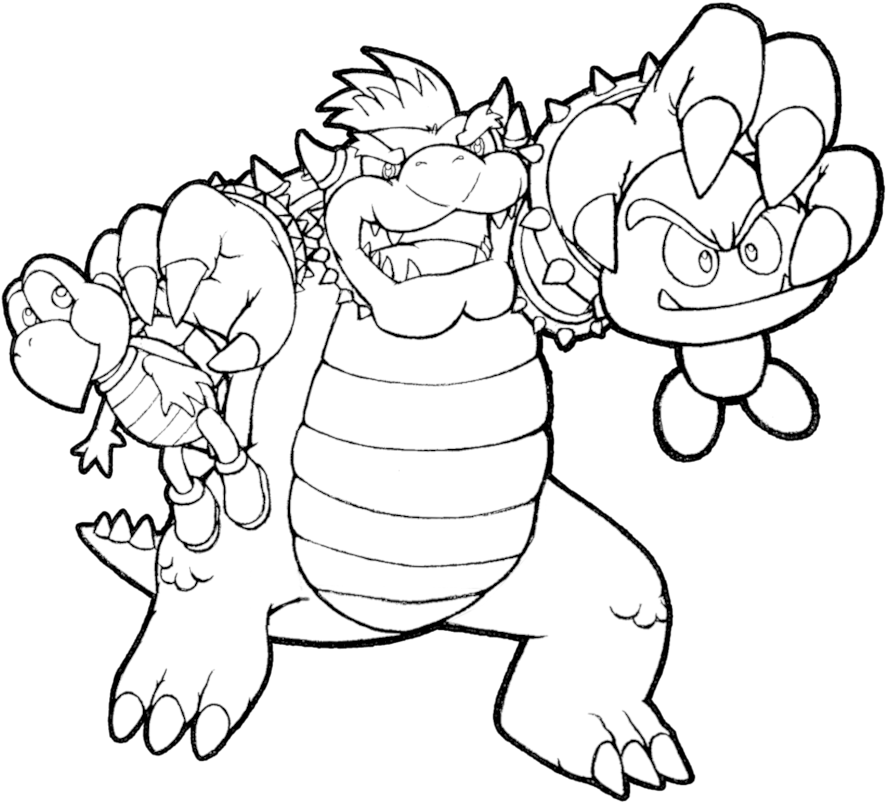 Bowser And The Koopa Troop Invade By Realarpmbq On - Koopa Drawings (951x840)