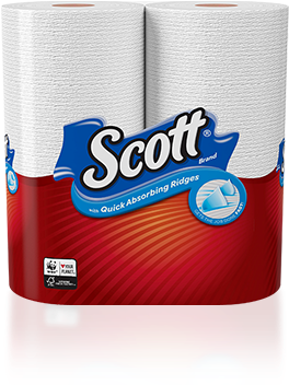 Paper Sheet Clipart Paper Towel - Scott Paper Towels 6 Rolls (370x370)