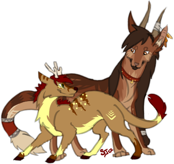 Completed Art Pickup - Fox Deer Wolf Hybrid (584x550)