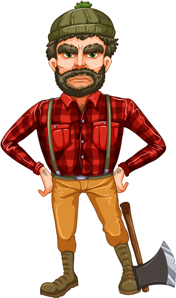 Profissões E Ofícios - Lumberjack .png (639x1024)