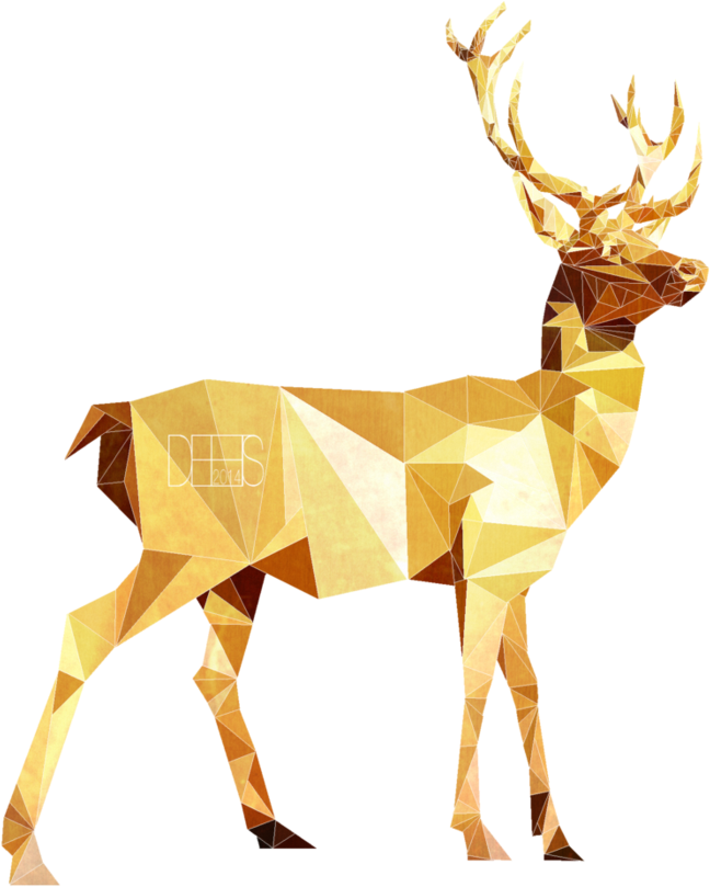 Low Poly Deer By Sabrinadeets - Low Poly Animals Png (894x894)