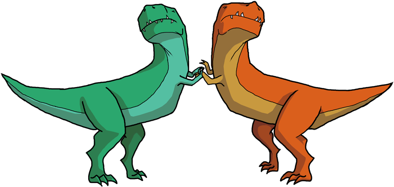 I Did, Once Upon A Time, When I Still Had A Redbubble - T Rex Fight (800x402)