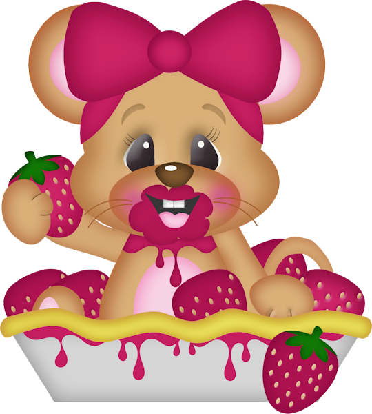 Strawberry Love Elements - Cartoon (540x600)