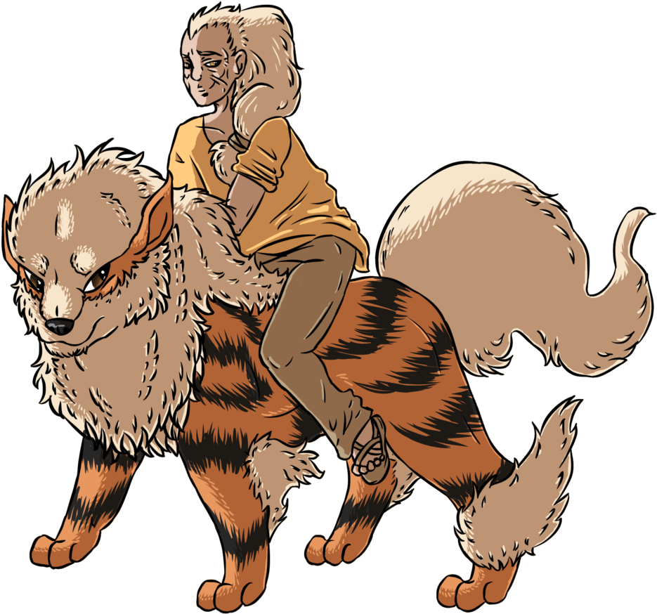 Arcanine Rider By Grump The Deer - Deer Rider Art (1024x896)