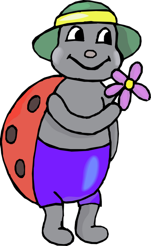 Pig In Overalls - Ladybird Beetle (627x1024)