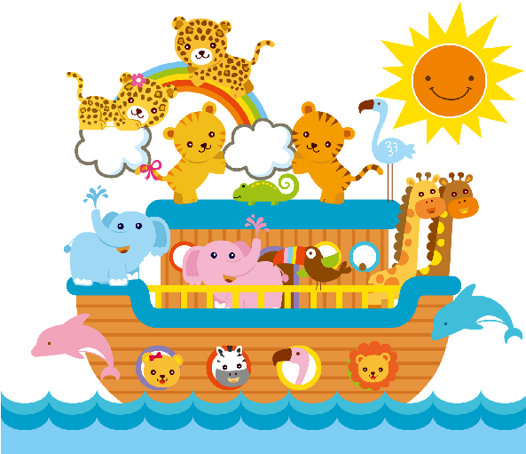 Noahs Ark Cartoon Animals (600x600)