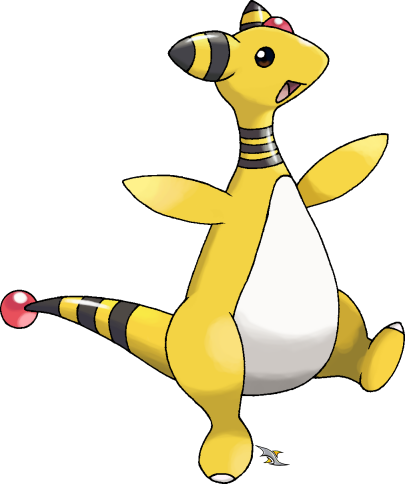Ampharos By Xous54 - Cute And Powerful Pokemon (405x484)
