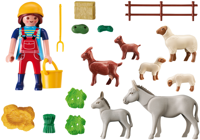 Playmobil Country 6133 Farm Animal Pen Pop Toys Rh - Playmobil 6133 Farm Animal Pen (dolls And Playsets) (700x490)