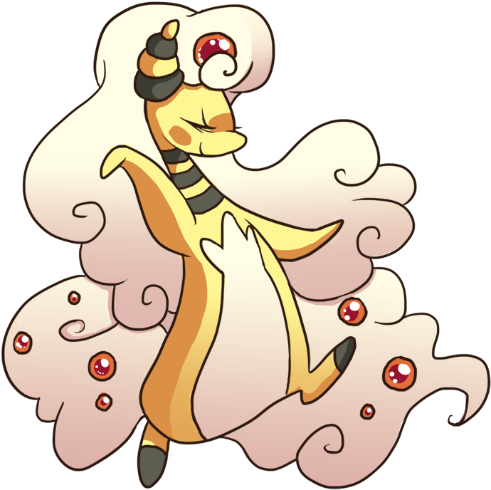 Mega Ampharos By Fluffyfluffs - Ampharos (757x754)