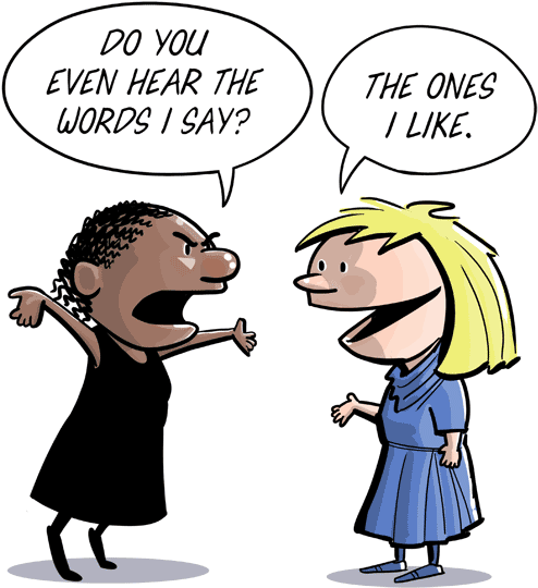 Miscommunication - Smug Liberals Cartoon (500x577)