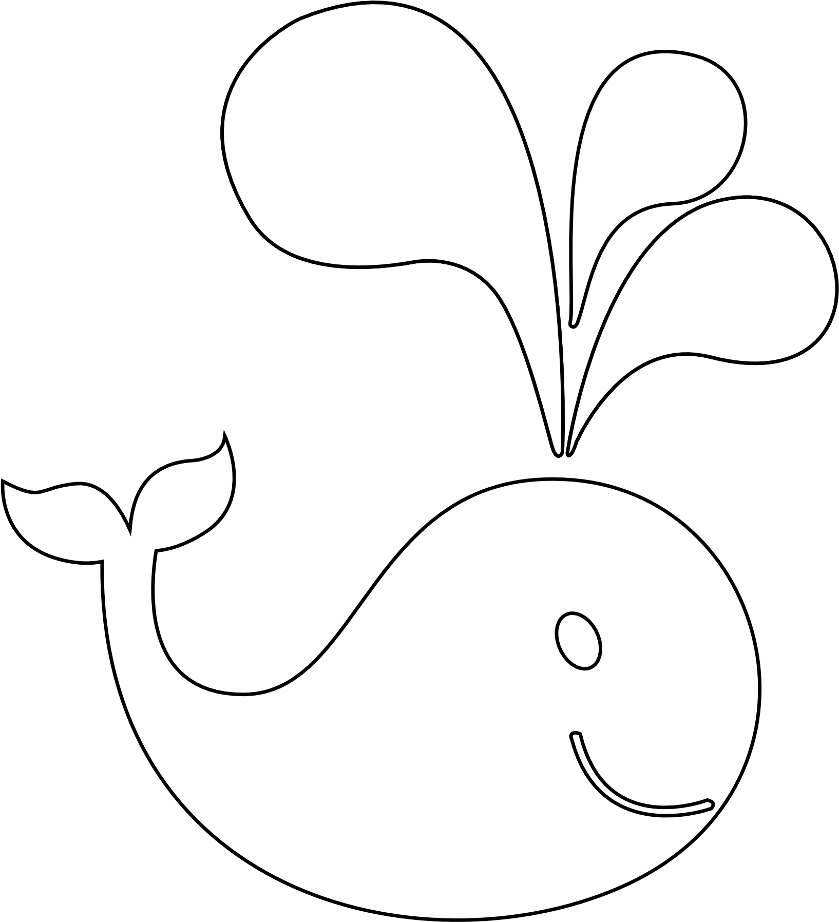 Adobe Illustrator Clipart Px Free Download - Black And White Image Whale (1969x1969)