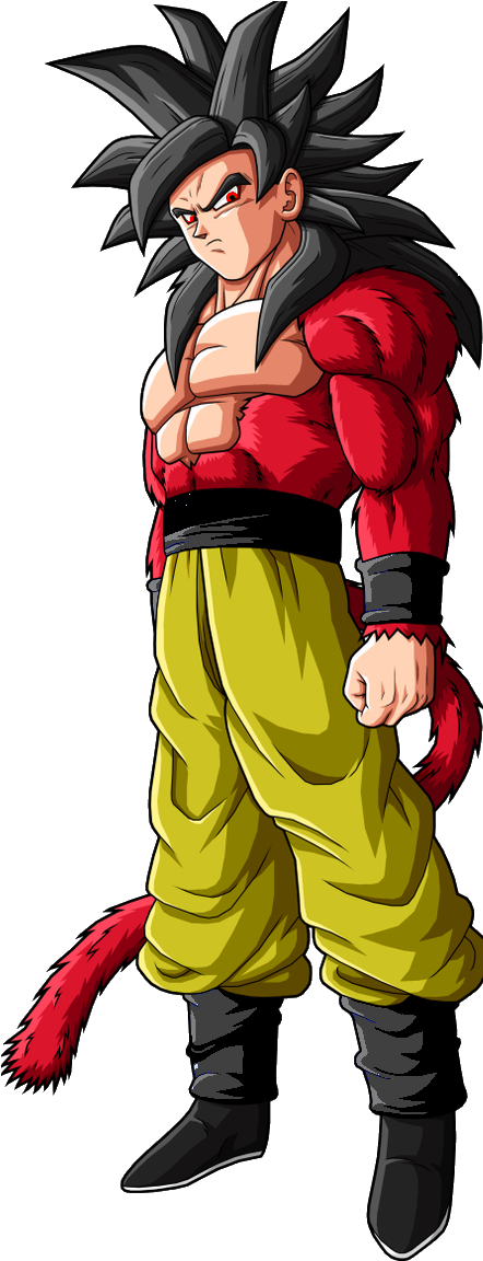 Goku Super Saiyan 3, Goku Super Saiyan - Super Saiyan 4 Render (900x1187)