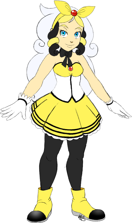 Mega Ampharos Gijinka - Pokemon Gijinka Mega Ampharos (550x899)