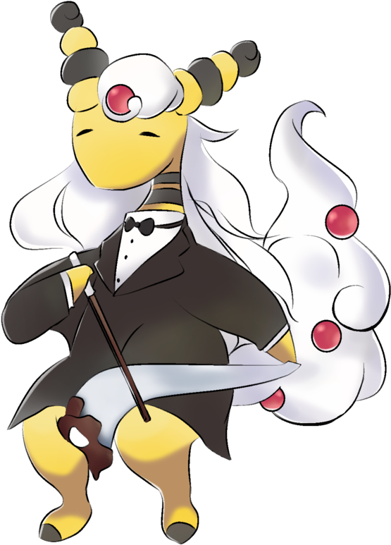 Mega Ampharos Playing The Singing Saw By Mikarose14 - Pokemon Playing Instruments Art (1024x1024)