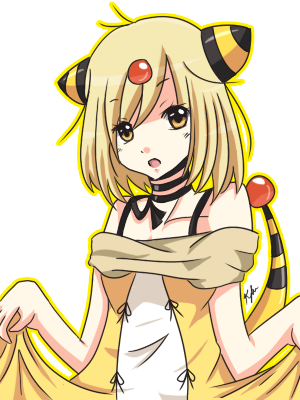 Http - //fc00 - Deviantart - Net/fs70/f/20it-d2xv843 - Ampharos Gijinka Girl (300x400)