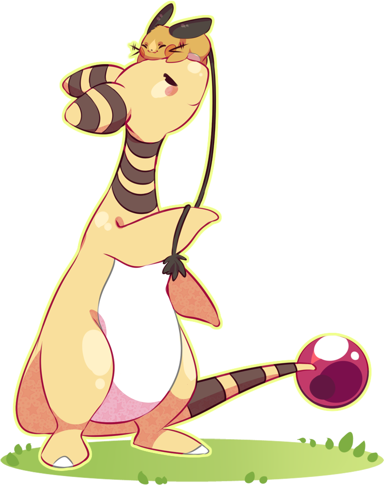 Ampharos And Dedenne - Ampharos (809x1097)