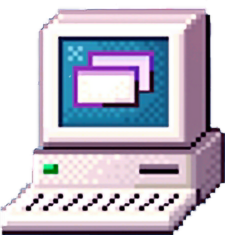 Overlay Pixel Glitch Tumblr 80s 90s 8bit Computer Aesth - Windows 95 (450x470)