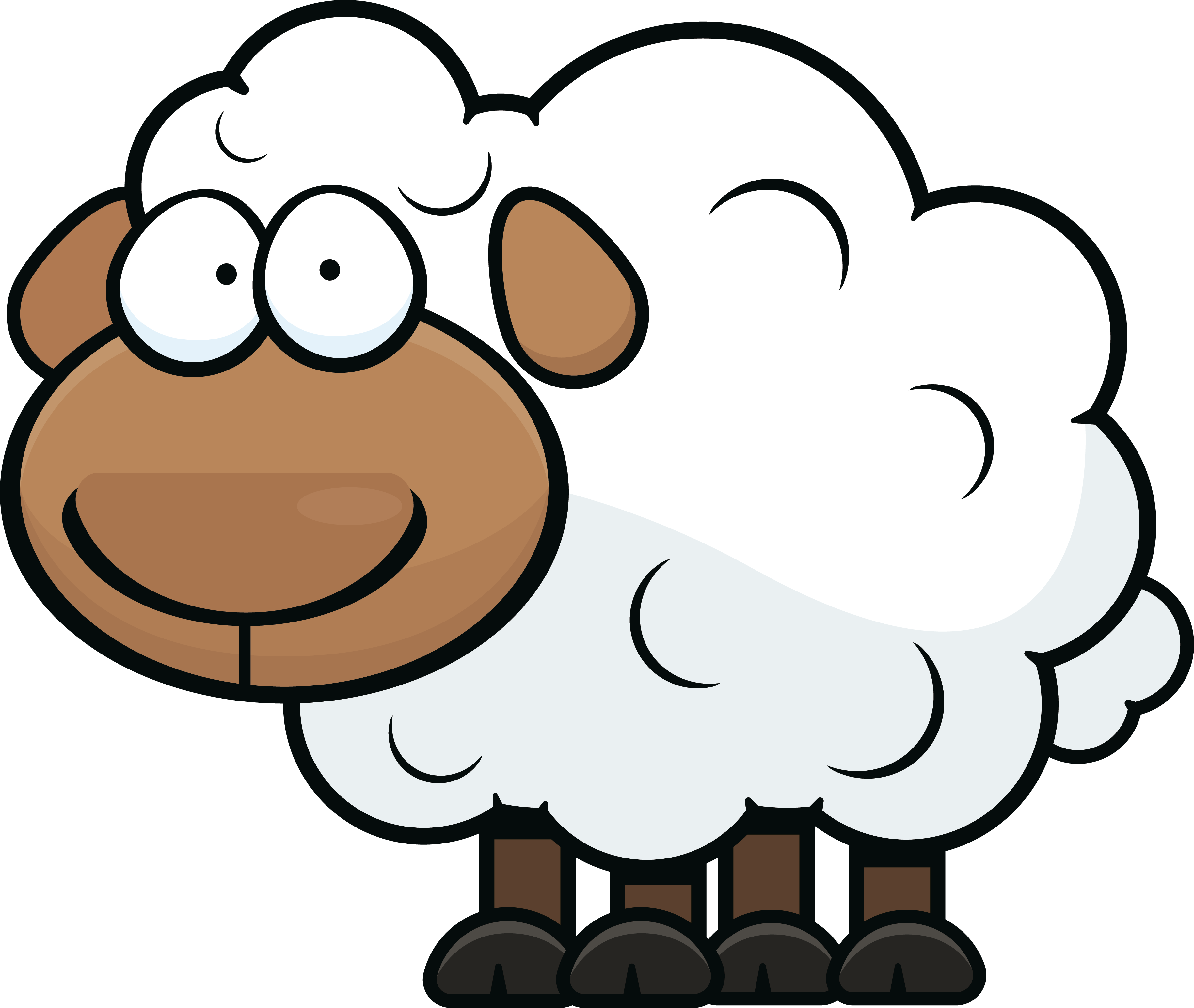 Sheep Cartoon Royalty-free Clip Art - Sheep Cartoon Royalty-free Clip Art (3657x3088)