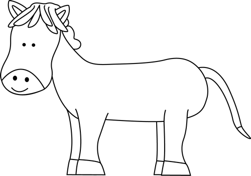 Black And White Horse - Black And White Horse (500x352)