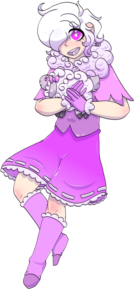 [asf] The Smol Purple Lamb By Luna-drawz - Cartoon (648x1232)