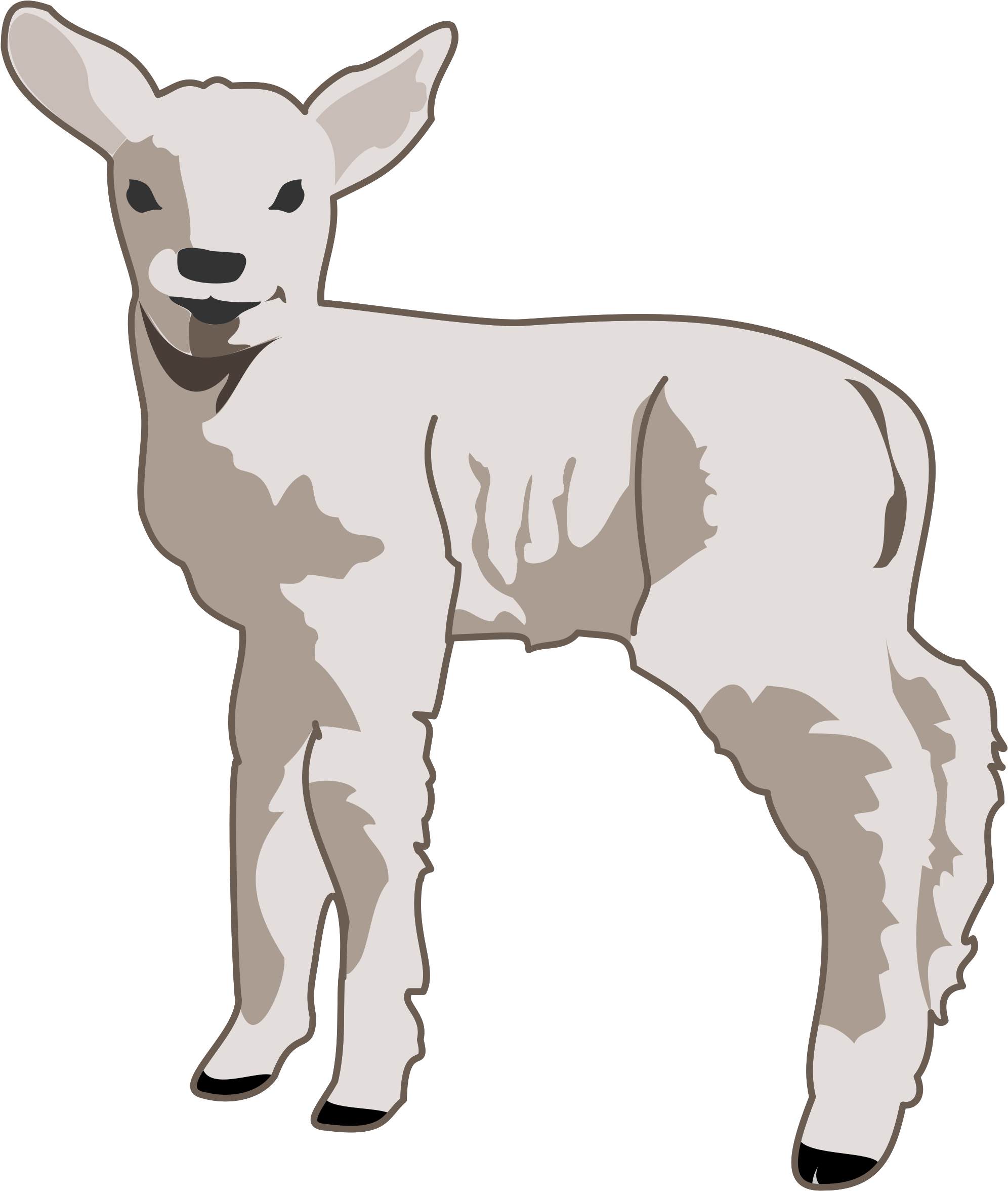 Show Lamb Clipart Clipart Kid - Lamb Clipart (2029x2400)