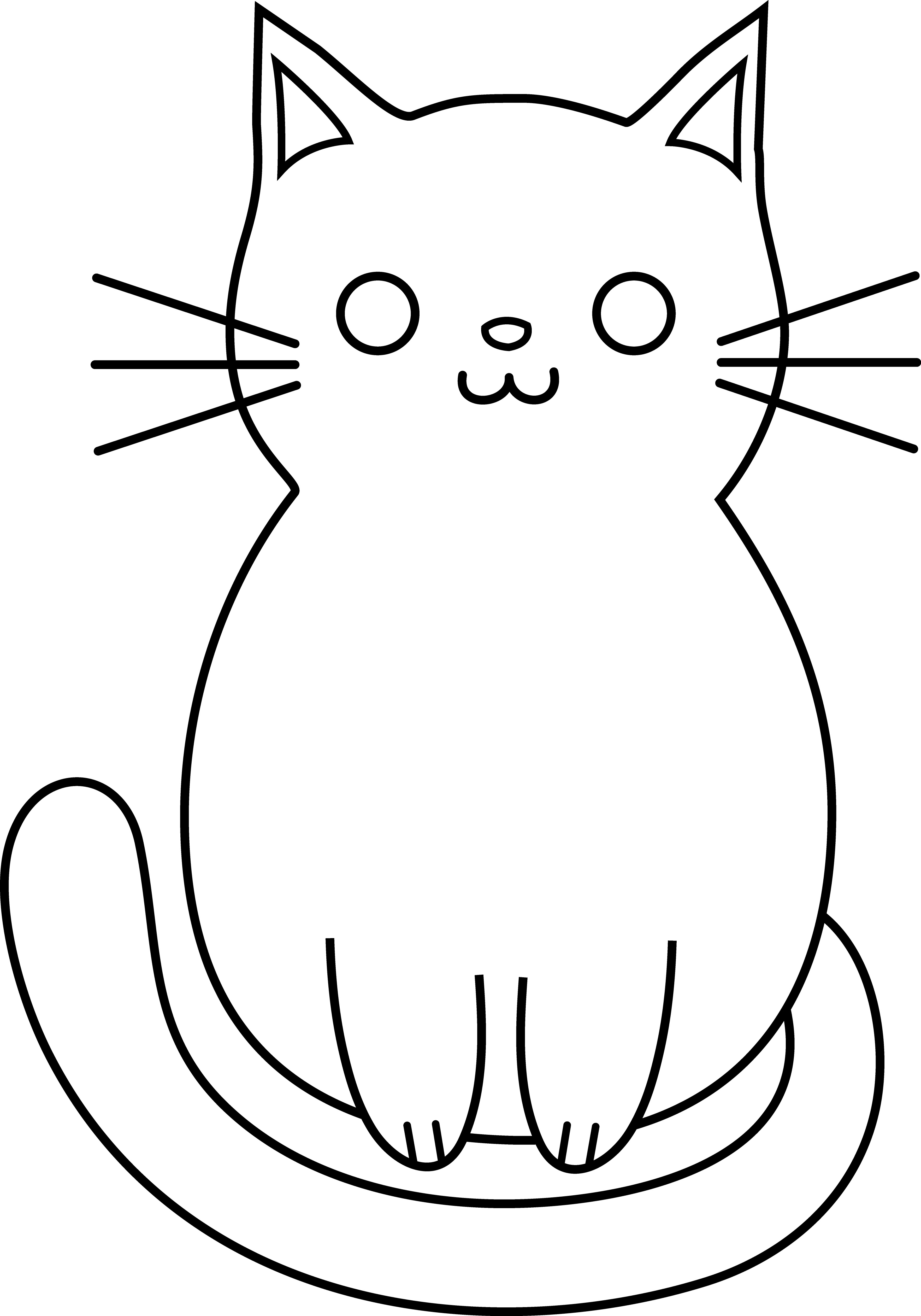Cute Dog And Cat Clipart - Cute Cat Cartoon (3528x5039)