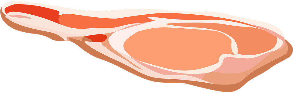 Meat Clipart Sliced - Bacon And Ham Clipart (960x480)