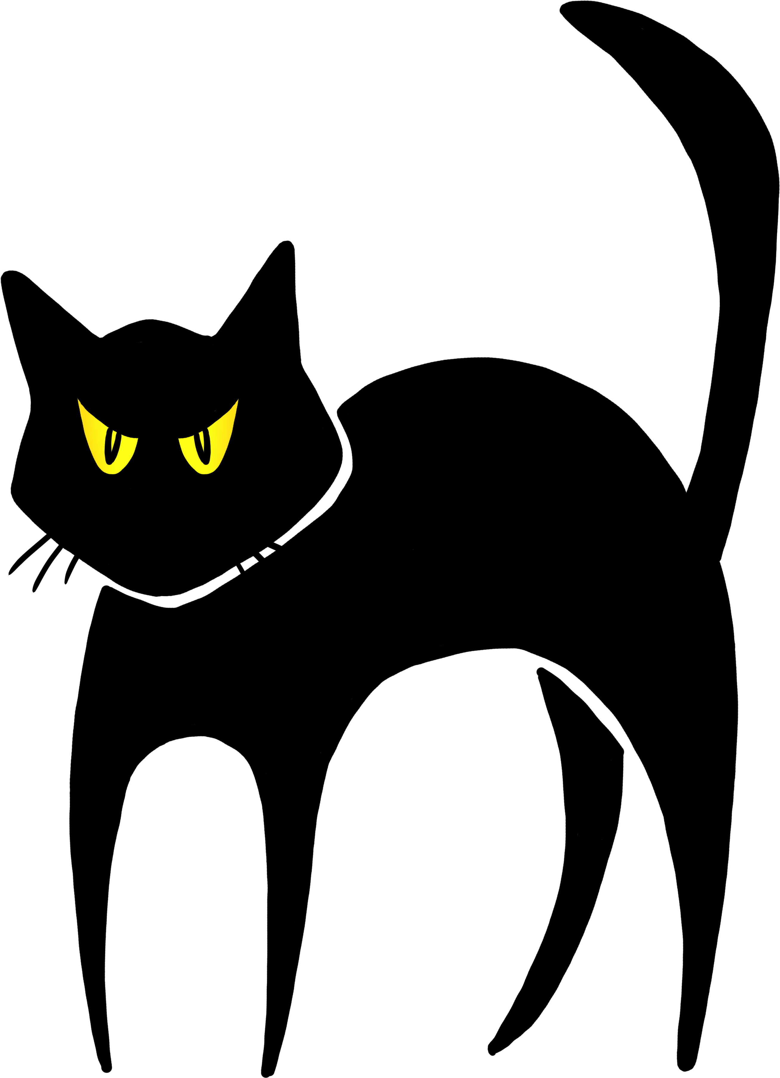 Halloween Black Cat Clipart - Halloween Black Cay (3000x4000)
