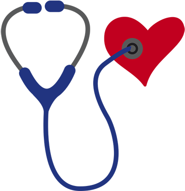 Vinilo Estetoscopio Corazon - Dibujo De Un Estetoscopio (374x377)
