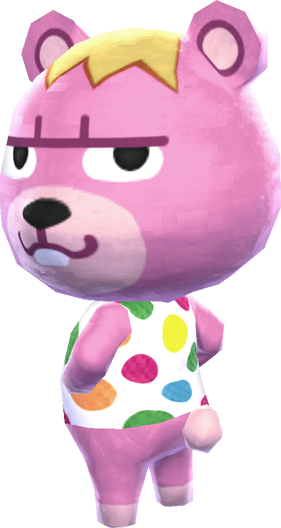 Seeking Vladimir - Animal Crossing Pink Bear (281x528)